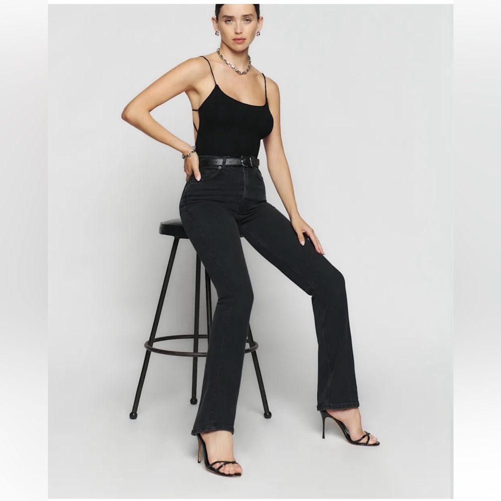 Reformation High Rise Bootcut Black Women's Jeans